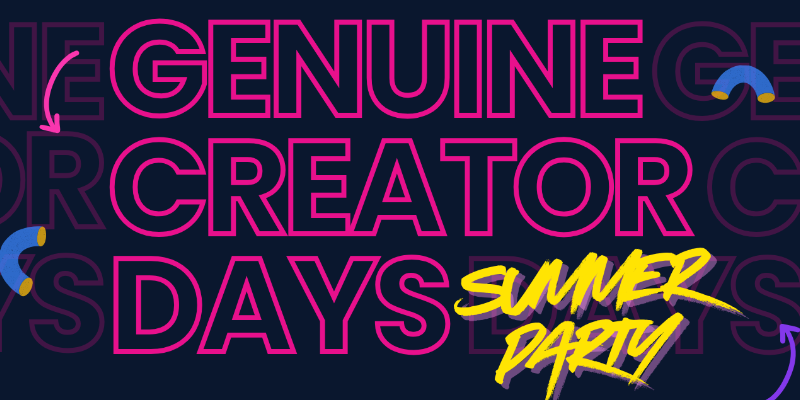 CREATOR DAYS - SUMMER PARTY
20% OFF CODE: CLUMS6