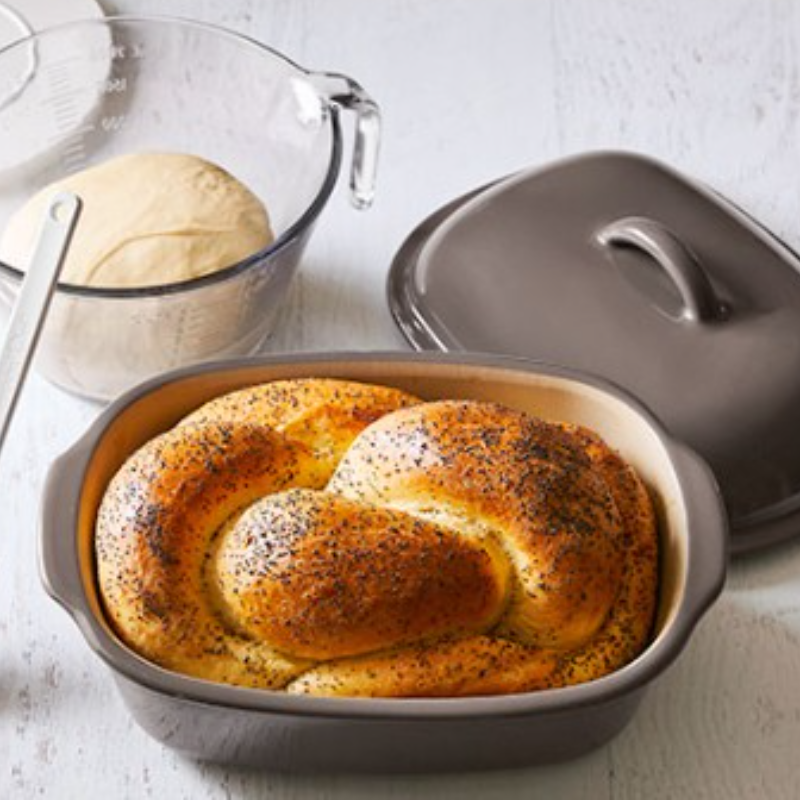 Großer Tontopf für einfaches Brotbacken & saftige Braten ohne Übergießen (Ofenmeister)
