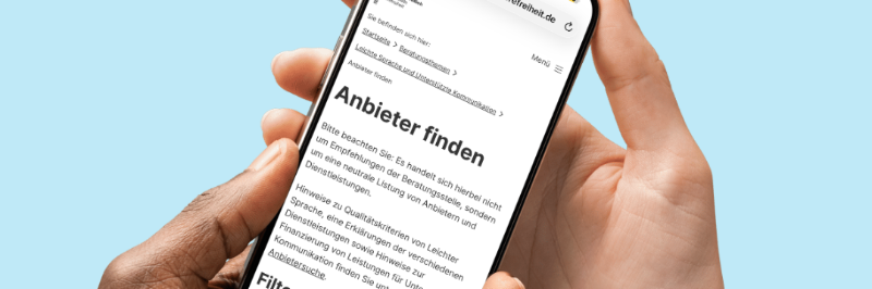 Anbieterverzeichnis Leichte Sprache & Unterstützte Kommunikation