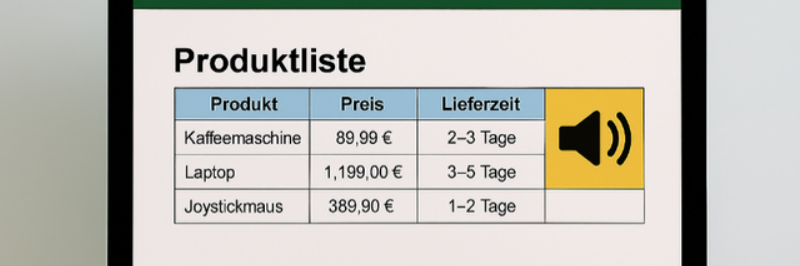 Blog Beitrag: Tabellen barrierefrei gestalten
