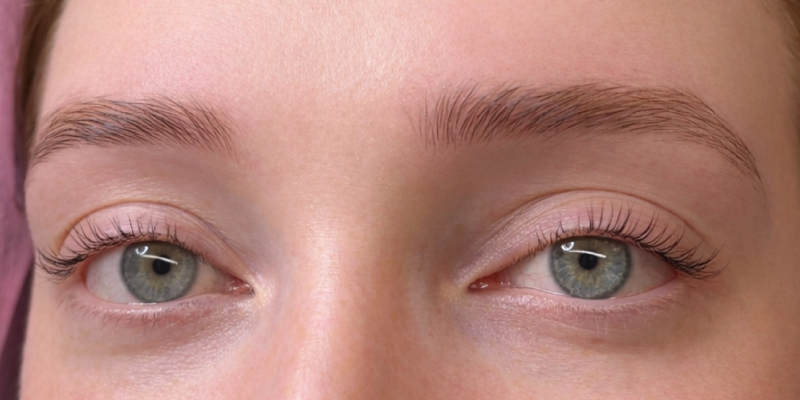 Nachher - echtes Ergebnis nach einem Korean Lash & Brow Lifting inkl. Färben